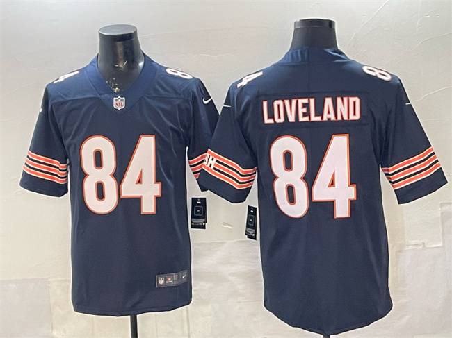 Men's Navy Chicago Bears #84 Colston Loveland Vapor Untouchable Stitched Football Jersey